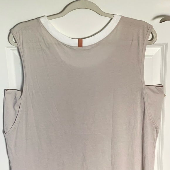 Lunya Gray Restore Sleeveless Pima Cotton Crew Neck Muscle Tee Tank 35887 - Picture 6 of 10